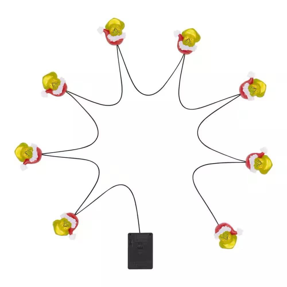 Musical Grinch Battery-Operated Lights (8 Pack)